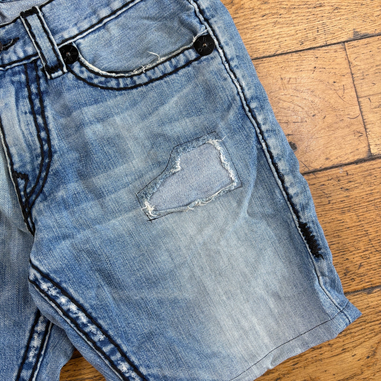 Vintage True Religion Embroidered Blue Y2K Shorts Jorts - 34