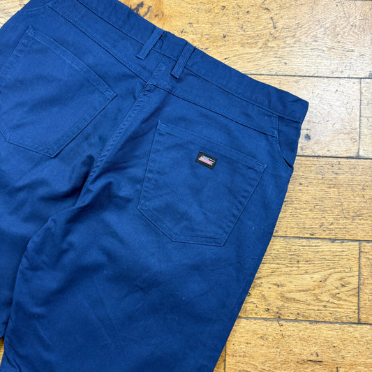 Vintage Dickies Workwear Carpenter Navy Baggy Shorts - 36