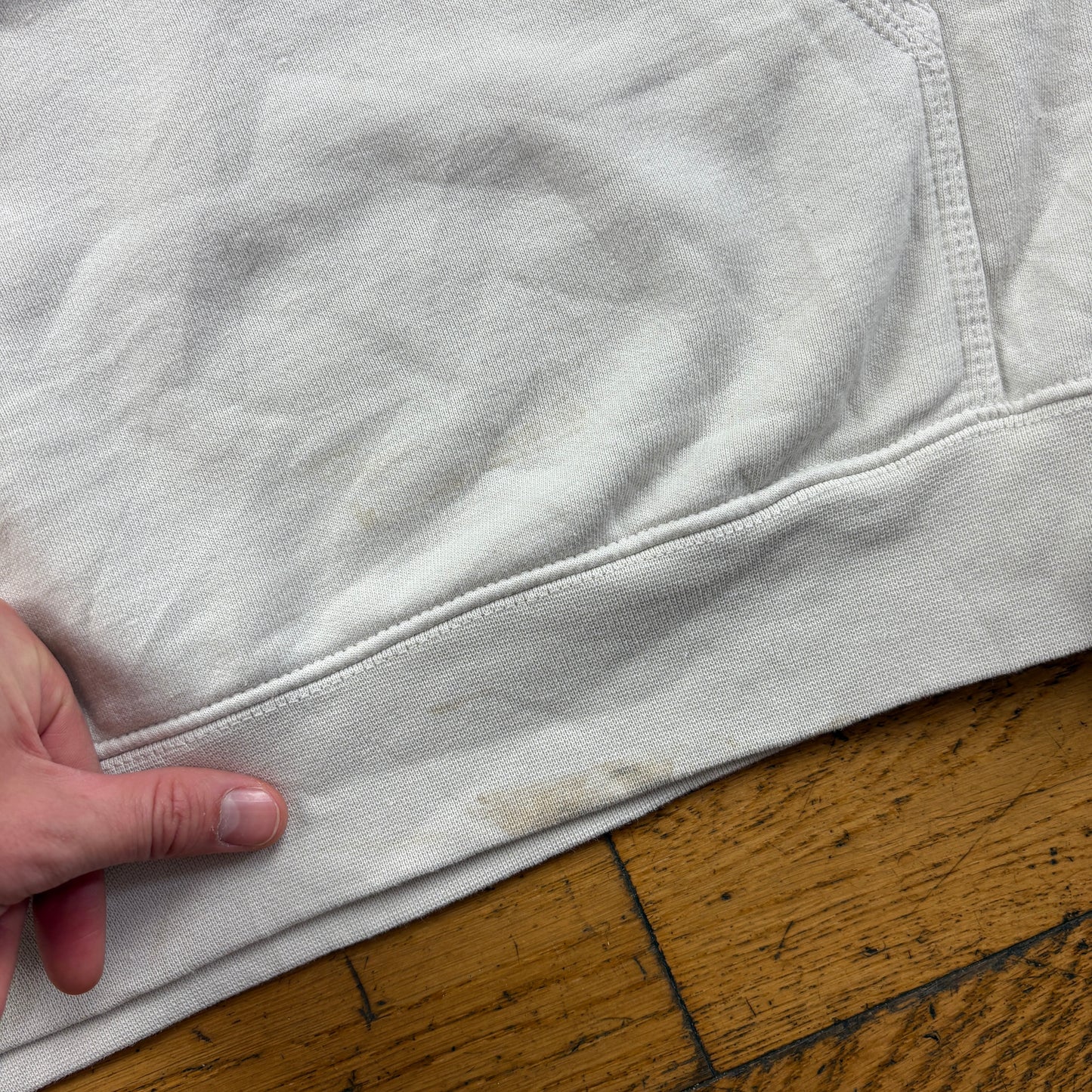 Vintage Carhartt White Hoodie Sweatshirt - XXL