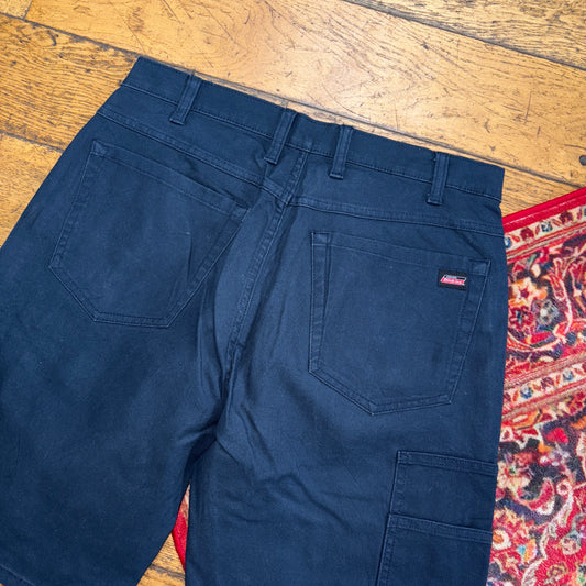 Vintage Dickies Workwear Carpenter Navy Baggy Shorts - 34