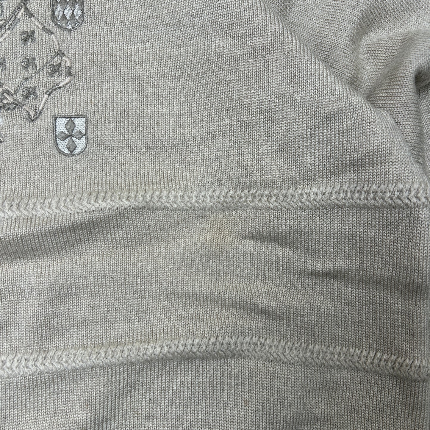 Vintage Paul and Shark Embroidered Brown Cable Chunky Knit Jumper - L