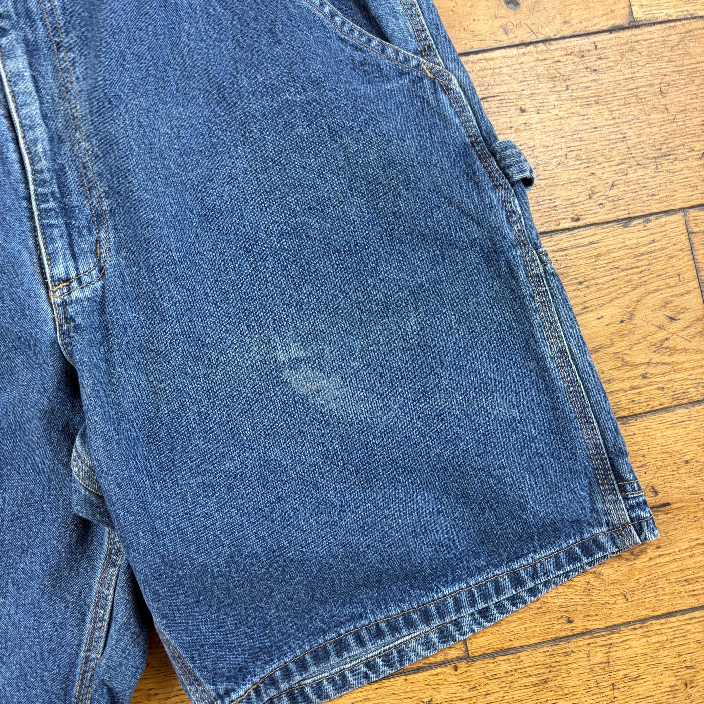 Vintage Carhartt Workwear Blue Baggy Carpenter Shorts - 34