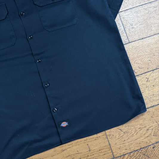 Vintage Dickies Black Workwear Short Sleeve Shirt - L