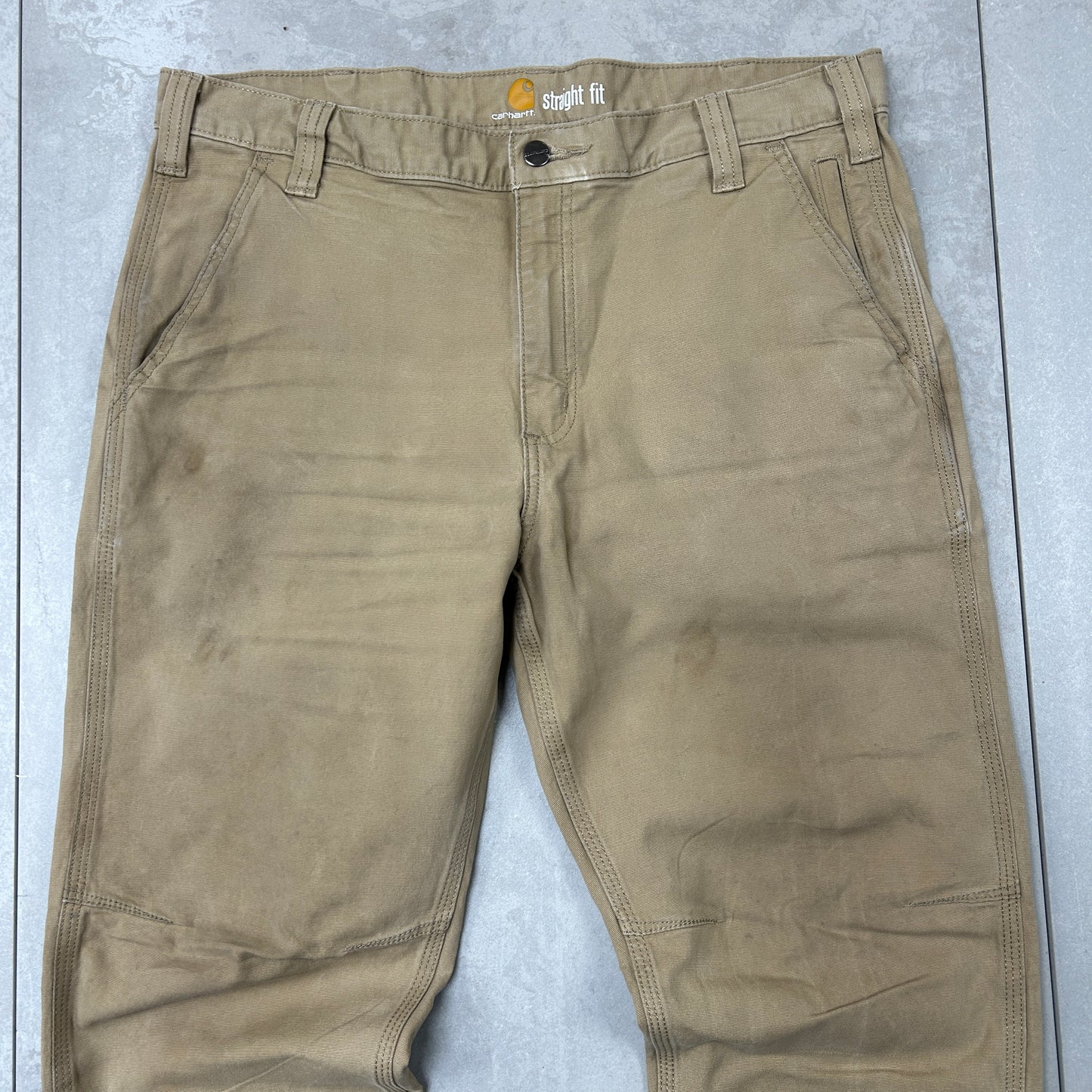 Vintage Carhartt Brown Workwear Carpenter Straight Trousers - 36