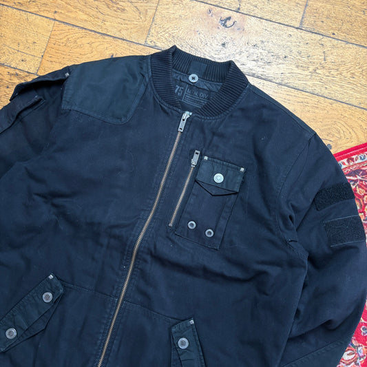 Vintage Oakley Black Bomber Jacket - L