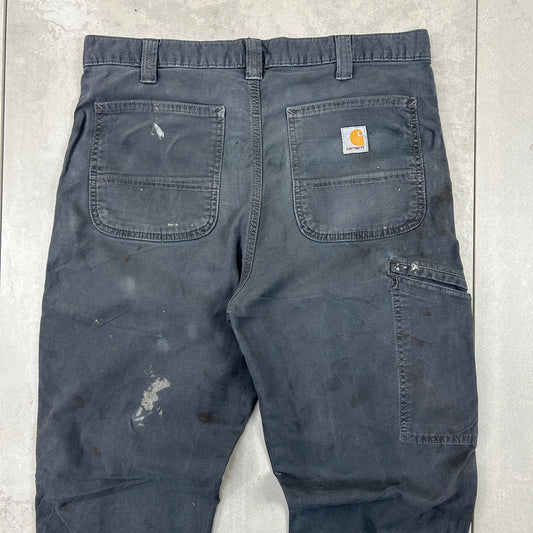 Vintage Carhartt Grey Workwear Carpenter Trousers - 34