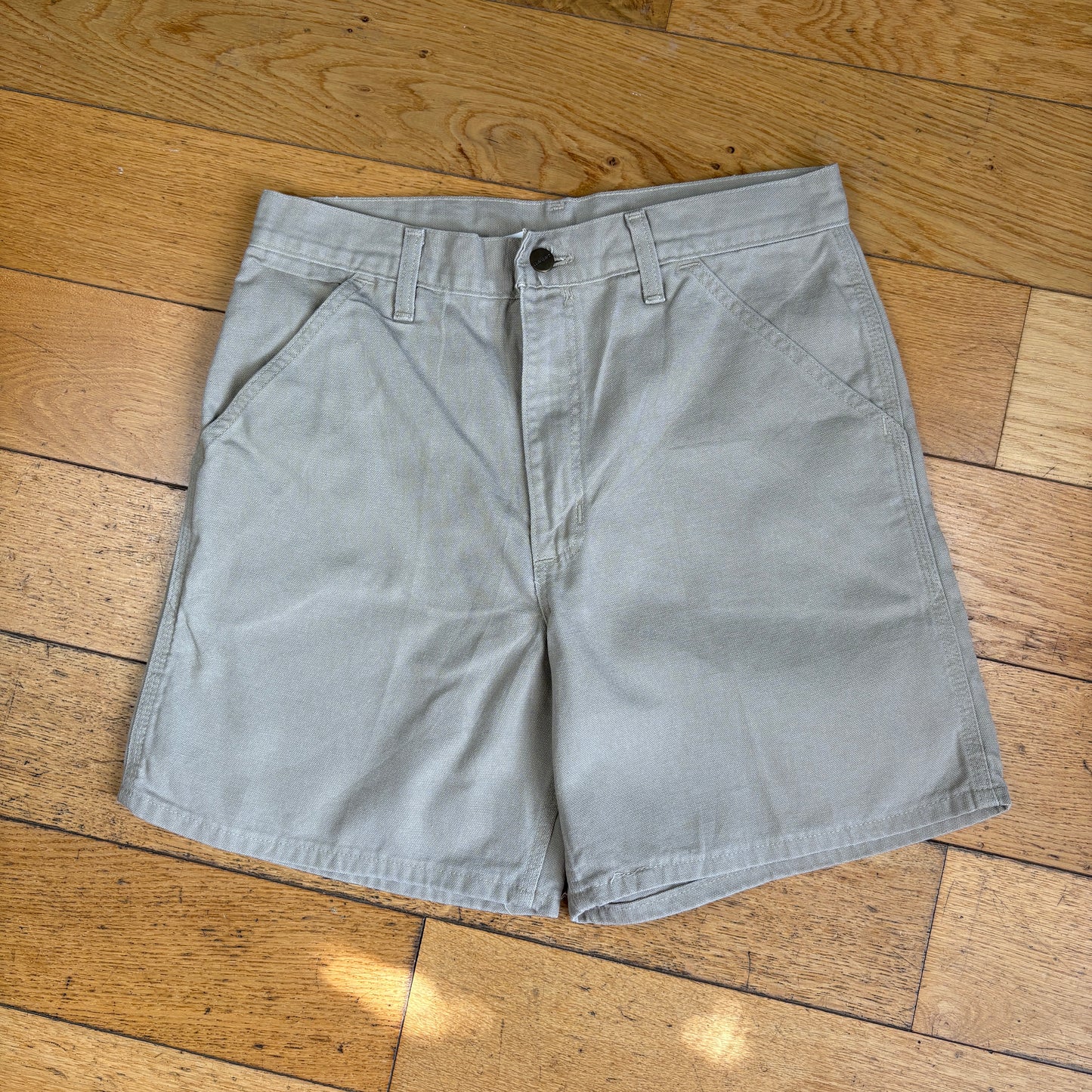 Vintage Carhartt Cream Workwear Baggy Carpenter Shorts - 31