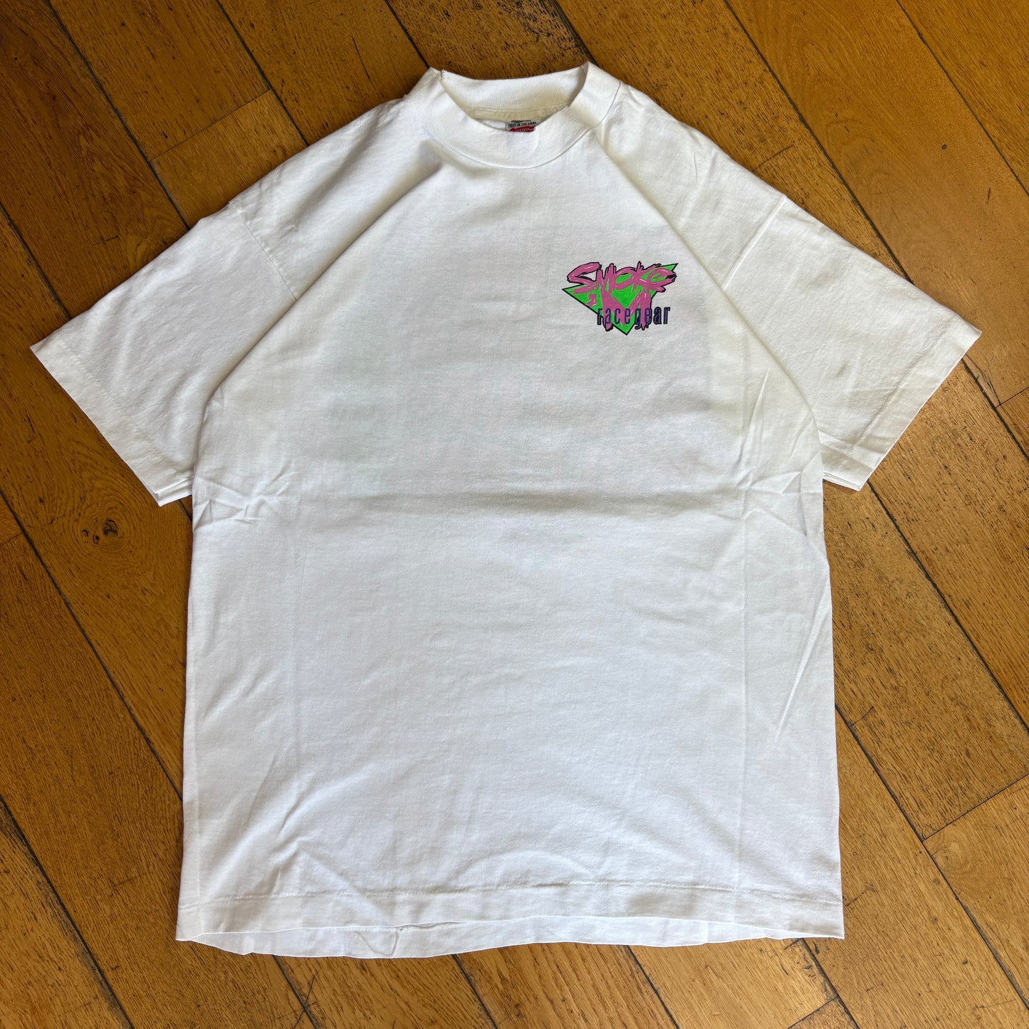 Vintage 90s Smoke'M Motorbike Racegear White Single Stitch Graphic T-Shirt - S