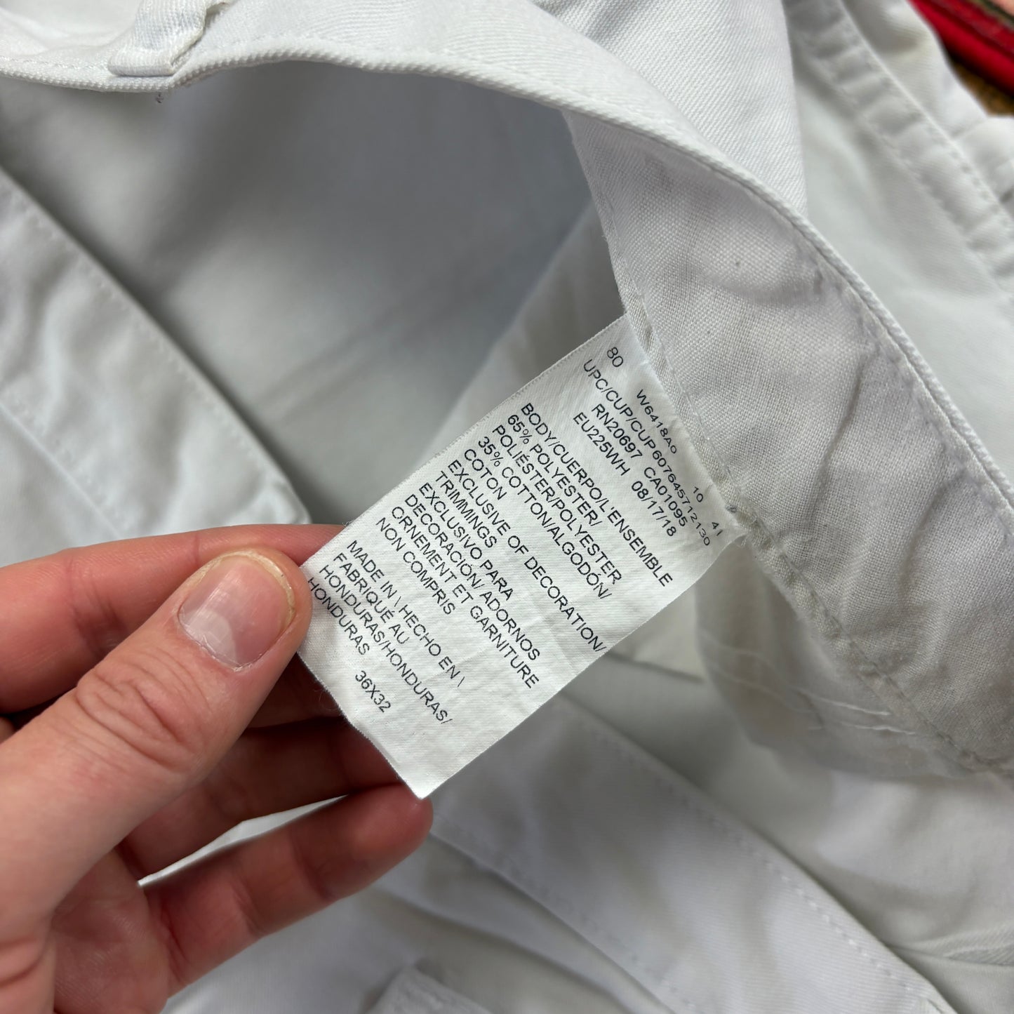 Vintage Dickies White Workwear Carpenter Baggy Trousers - 36