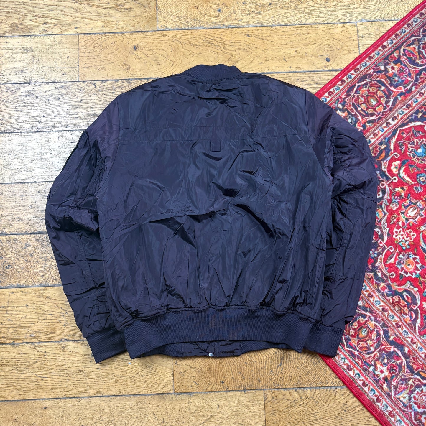 Vintage Purple Burgundy MA-1 Bomber Jacket - S