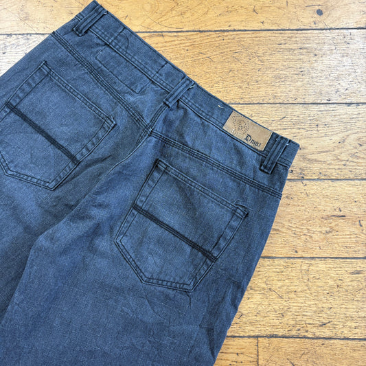 Vintage D Max Embroidered Black Hip Hop Baggy Shorts Jorts - 34