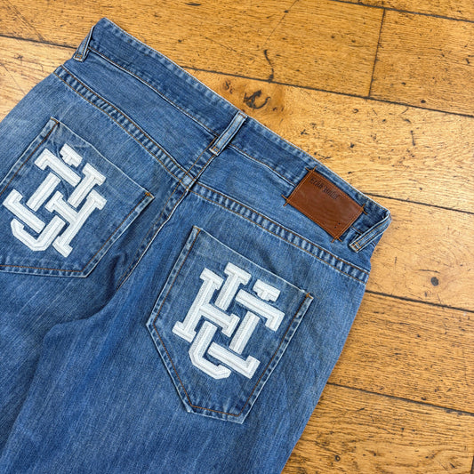 Vintage Ecko UNLTD Embroidered Blue Hip Hop Baggy Shorts Jorts - 38