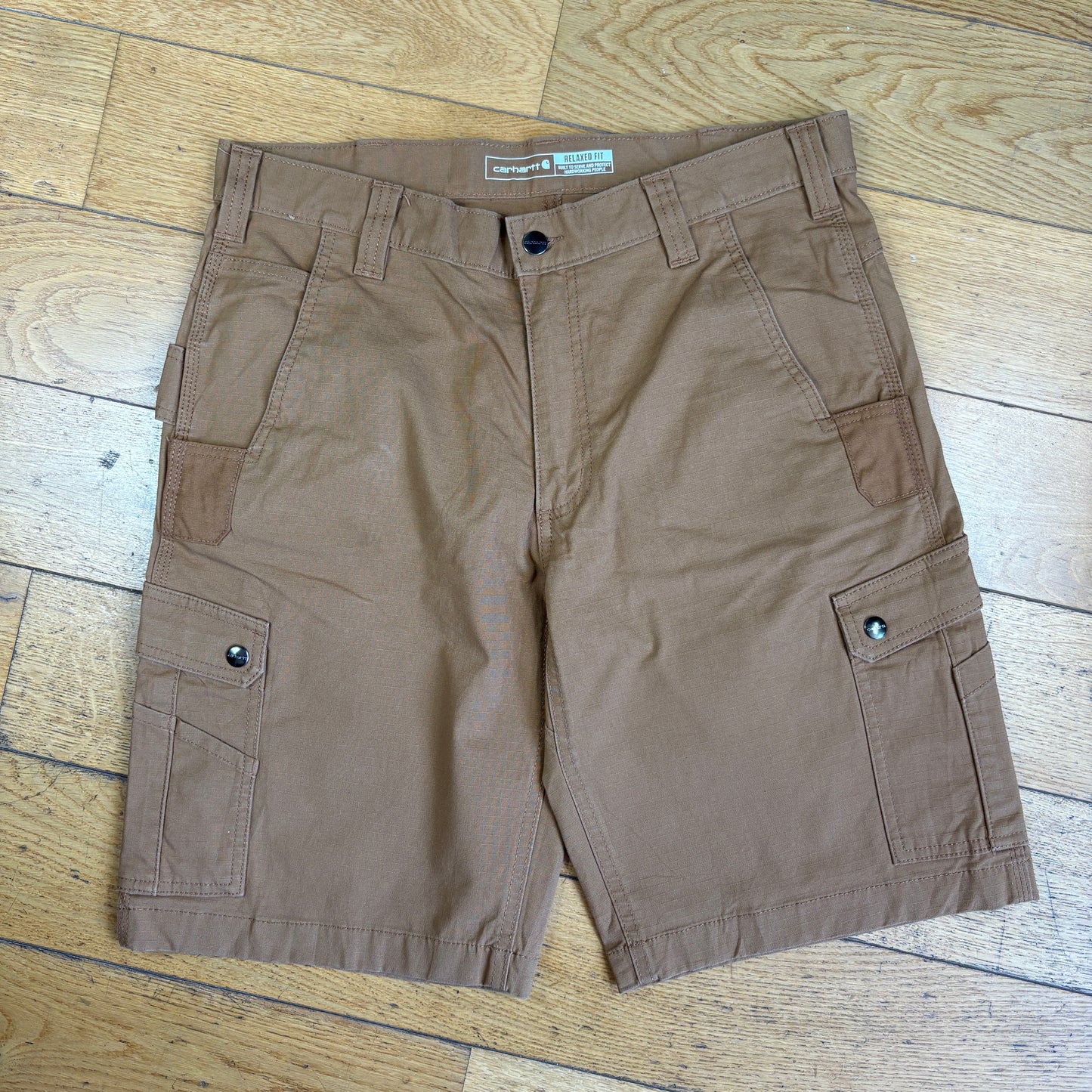 Vintage Carhartt Brown Workwear Baggy Carpenter Shorts - 34