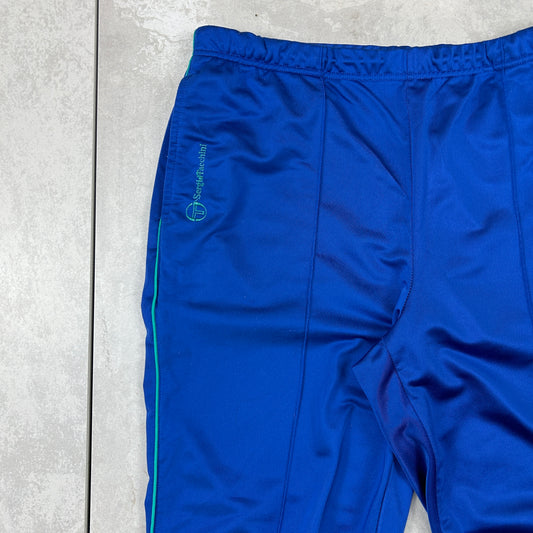Vintage Sergio Tacchini Blue Baggy Tracksuit Sweatpants Track Pants Bottoms - M