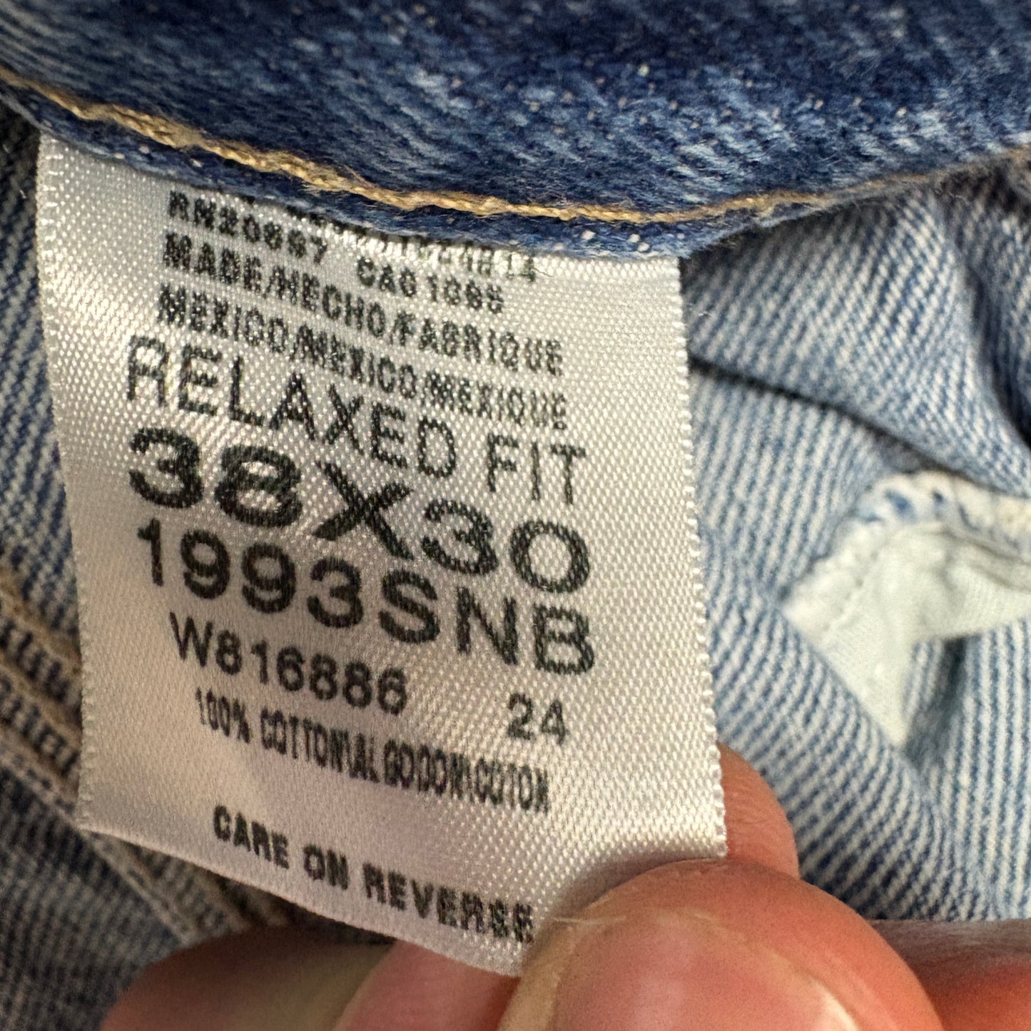 Vintage Dickies Workwear Carpenter Baggy Blue Jeans - 40R