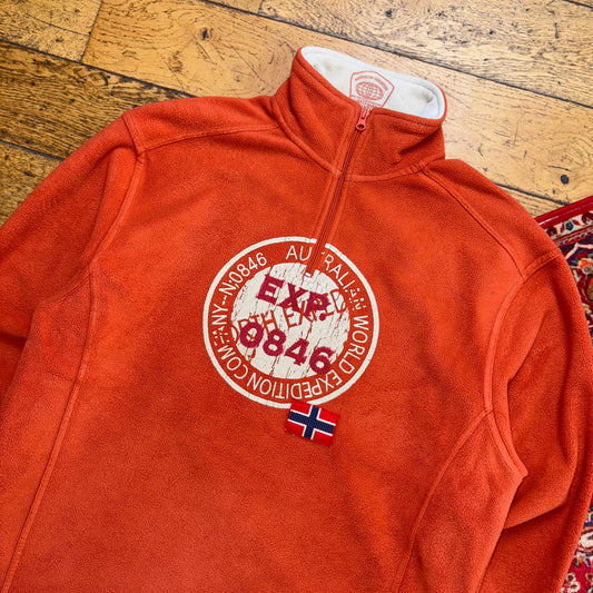 Vintage Orange Norway Fleece Sweatshirt - L
