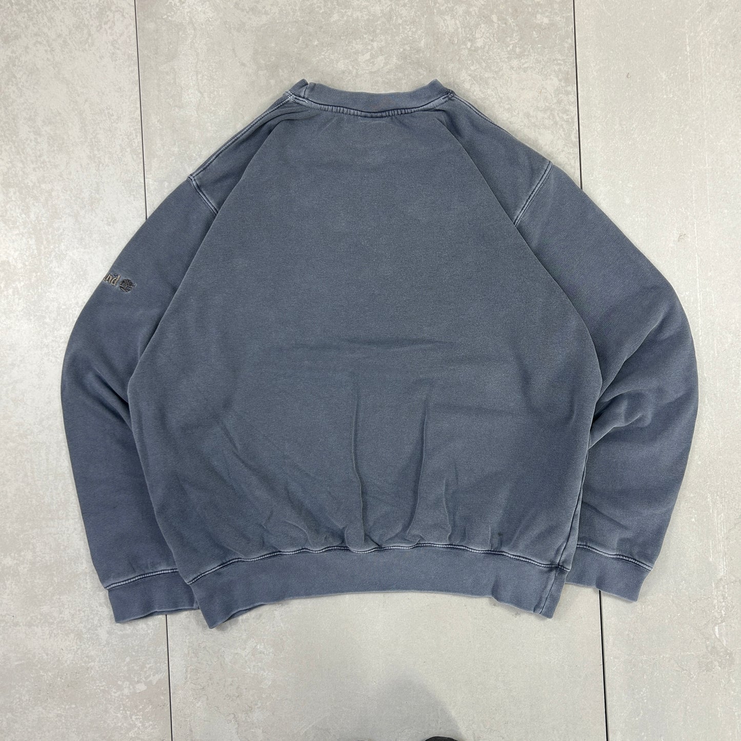 Vintage 90s Timberland Blue Grey Embroidered Sweatshirt - XL