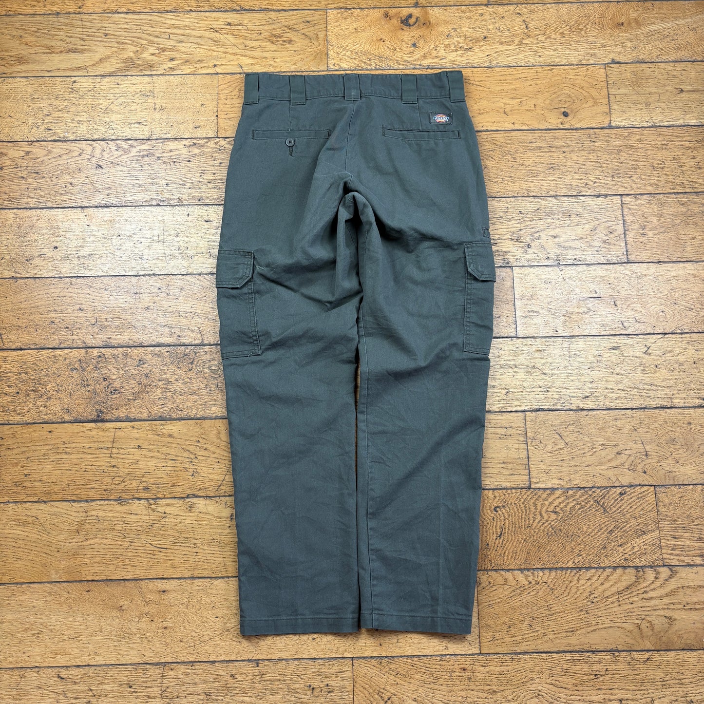 Vintage Dickies 874 Green Cargo Skate Trousers - 30