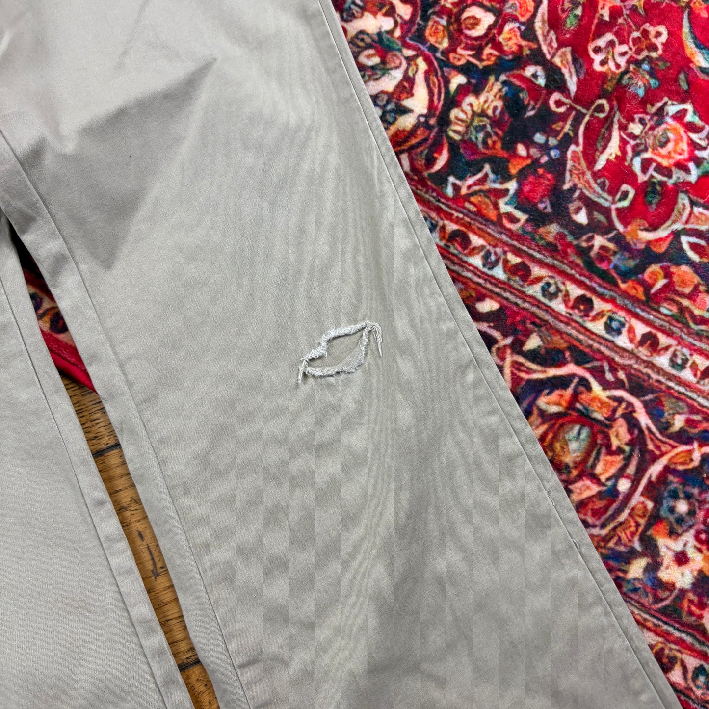 Vintage Womens Dickies 874 Skate Cream Trousers - Size 12