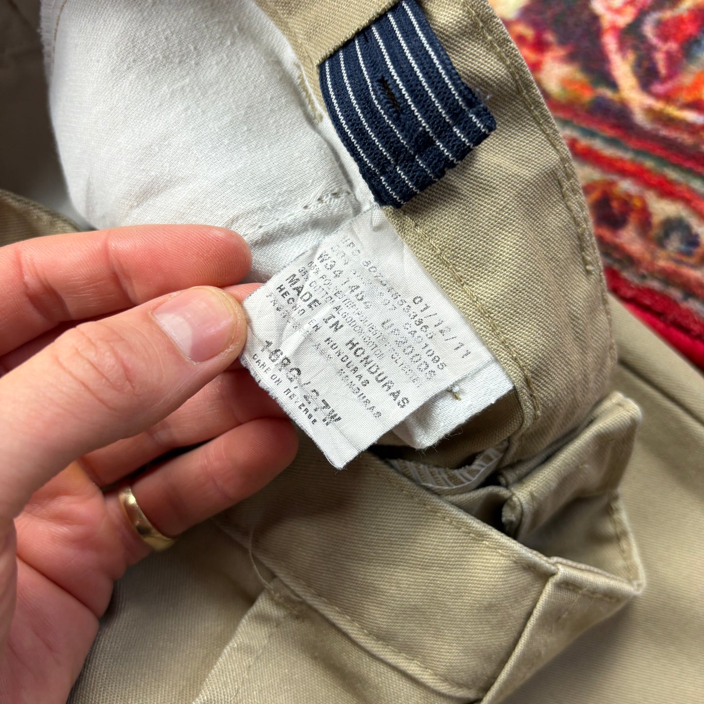 Vintage Dickies Cream 874 Skate Baggy Chino Trousers - 27