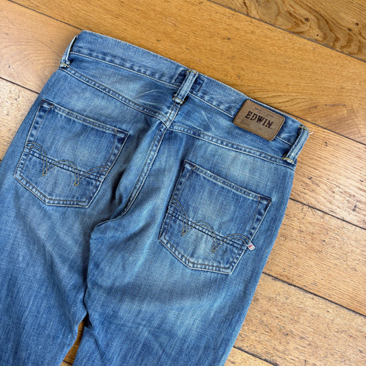 Vintage Edwin Japanese Denim Straight Leg Blue Jeans - 30