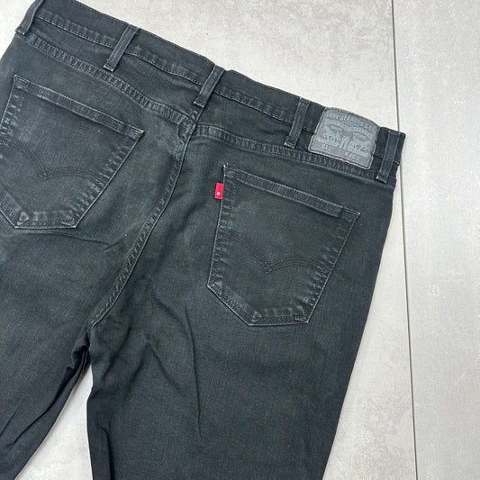 Vintage Levis 511 Slim Black Denim Shorts - 40