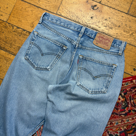 Vintage Levis 501 Straight Blue Denim Jeans - 32L