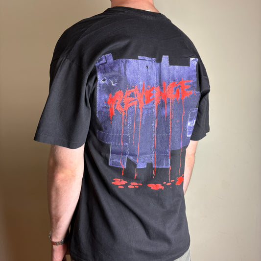 Vintage 1992 Kiss Revenge Tour Black Band Tee Single Stitch Graphic T-Shirt - XL
