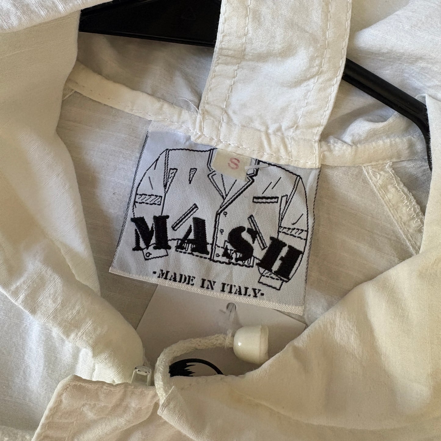 Vintage White Sailing Zip Lightweight Cropped Y2K Jacket - S