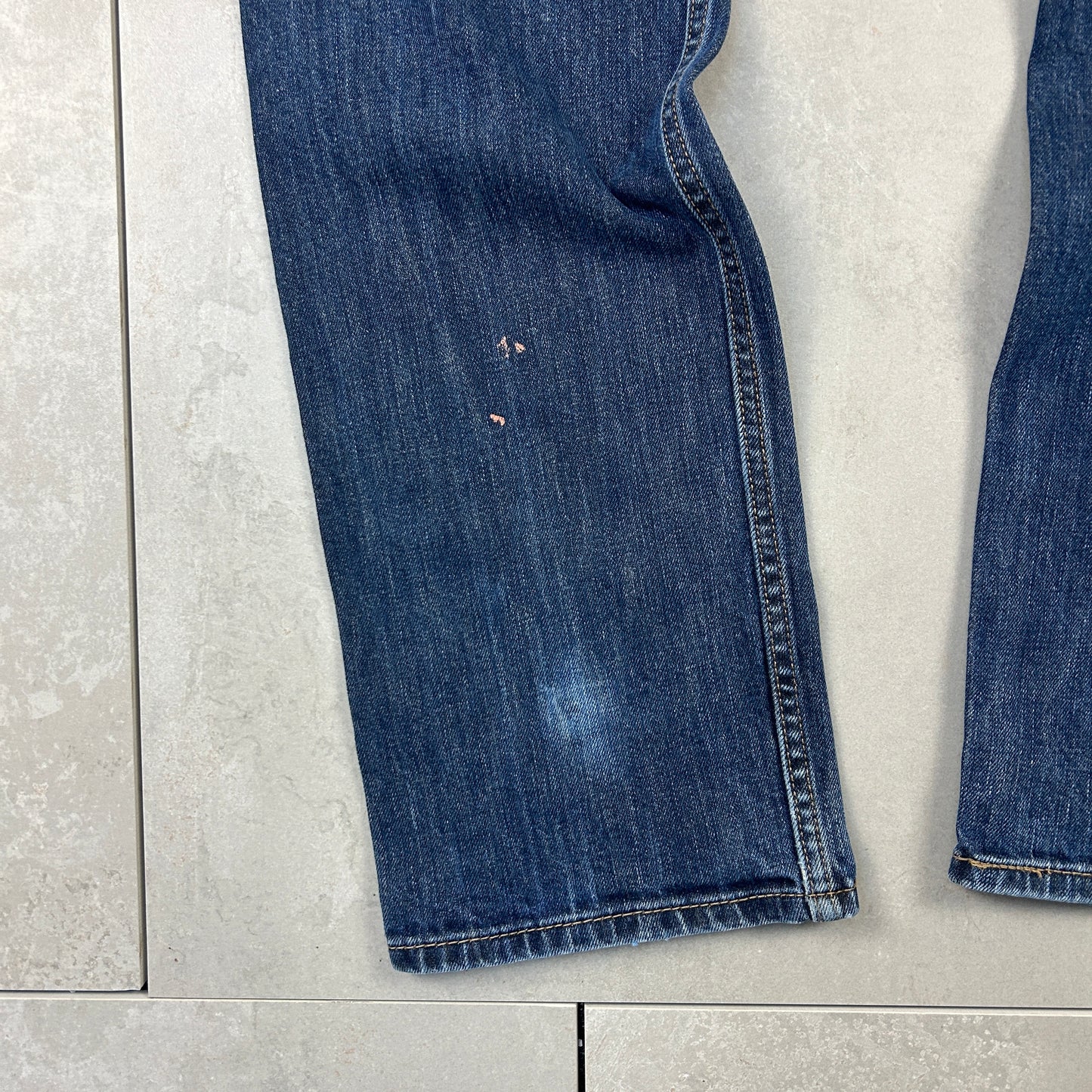 Vintage Levis 505 Straight Dark Blue Denim Jeans - 31