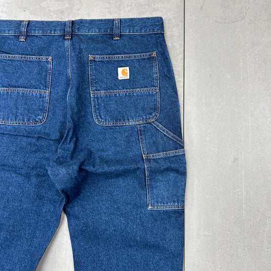 New Carhartt Double Knee Carpenter Baggy Blue Jeans - 36