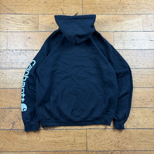 Vintage Carhartt Black Hoodie Sweatshirt - S