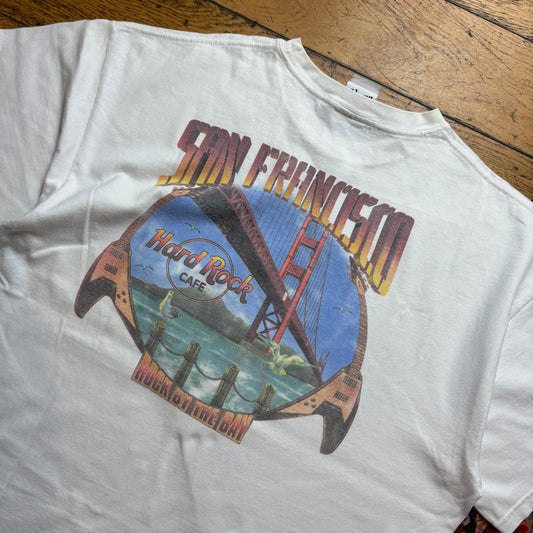 Vintage Hard Rock San Francisco White Heavyweight Graphic T-Shirt - XL