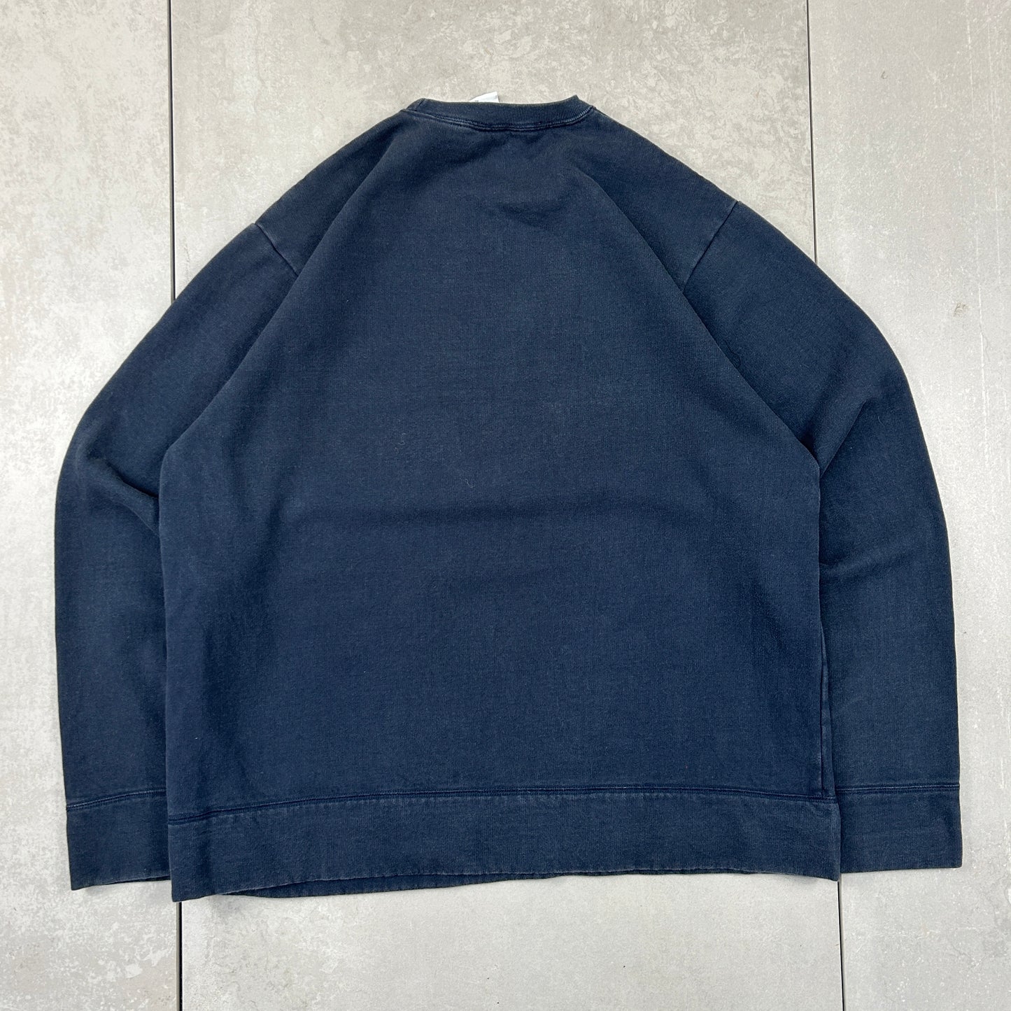 Vintage 00s Tommy Hilfiger Denim Spellout Navy Embroidered Sweatshirt - XL