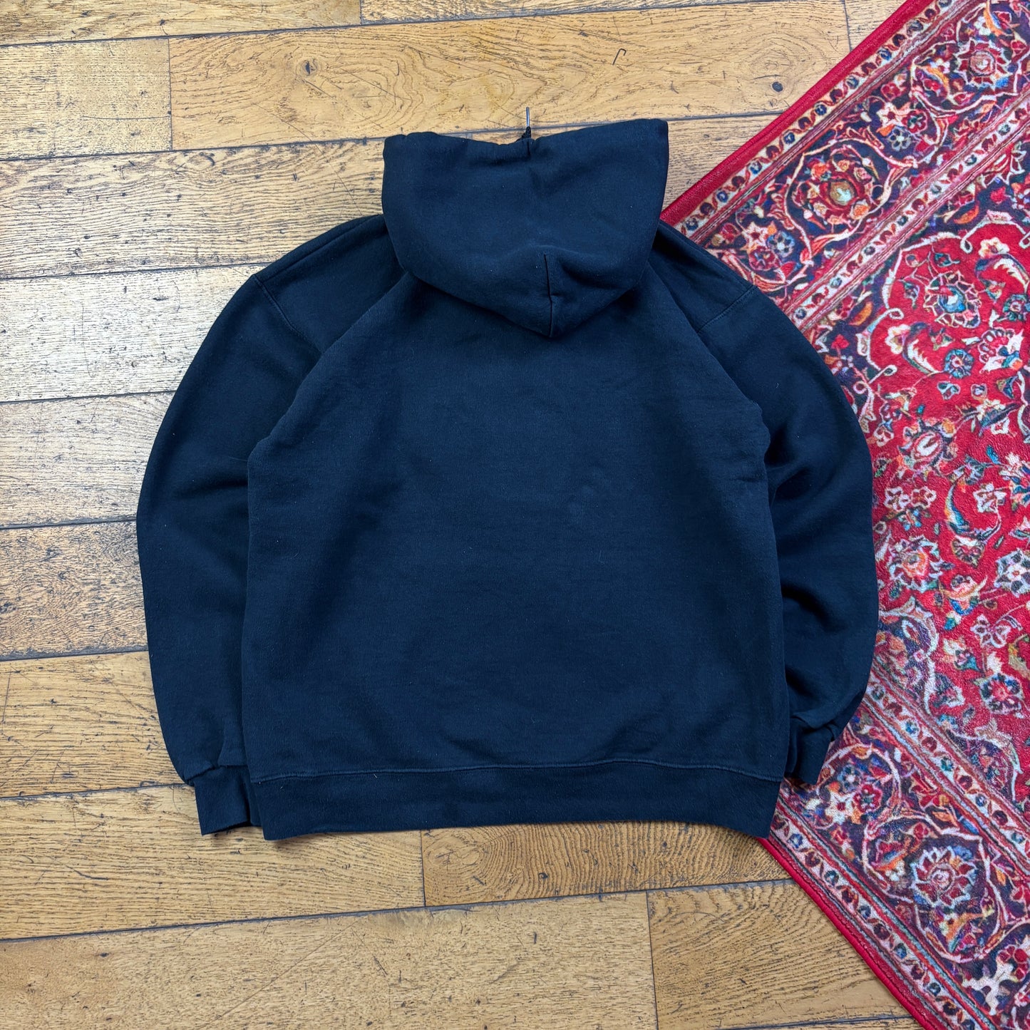 Vintage Thrasher Flames Black Hoodie Skate Sweatshirt - S