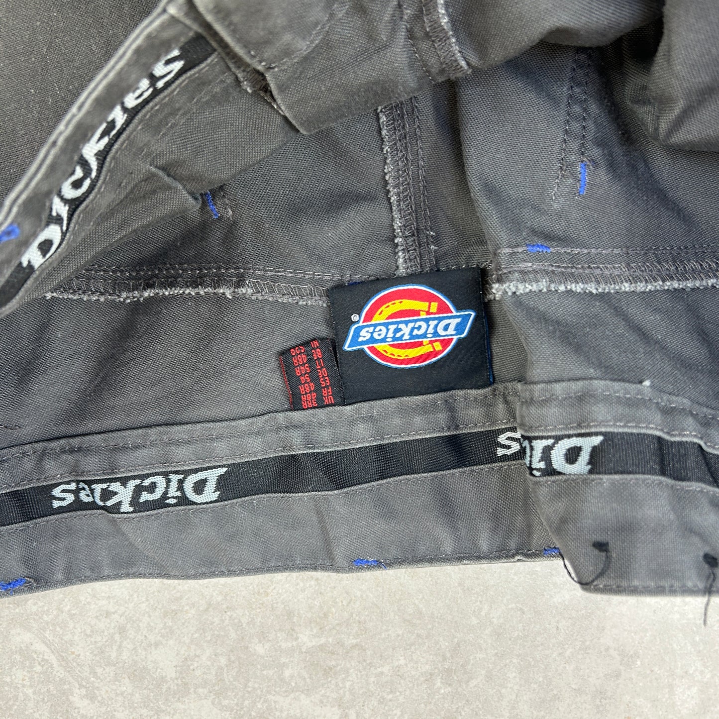 Vintage Dickies Grey Workwear Carpenter Baggy Trousers - 38