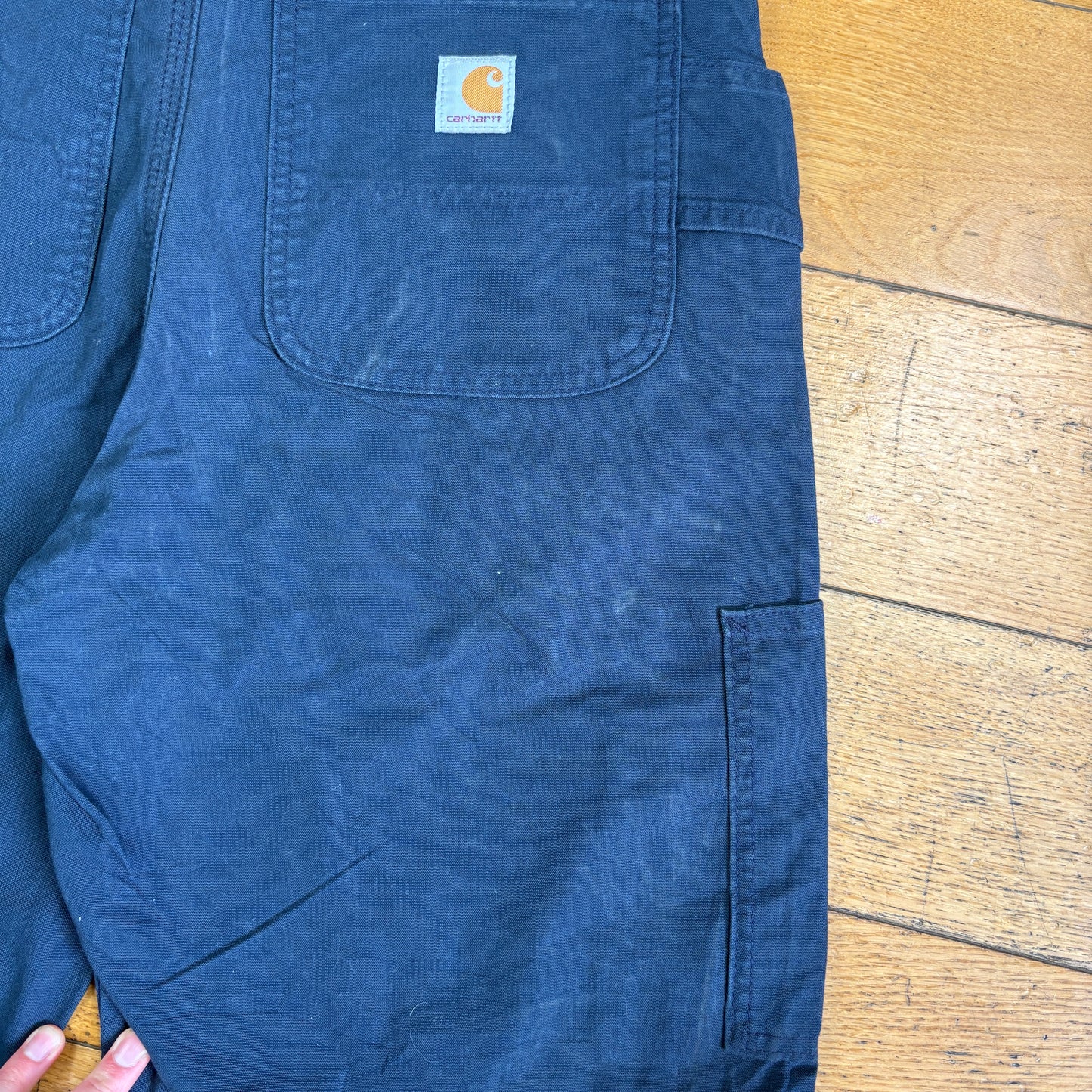 Vintage Carhartt Workwear Navy Baggy Carpenter Shorts - 32