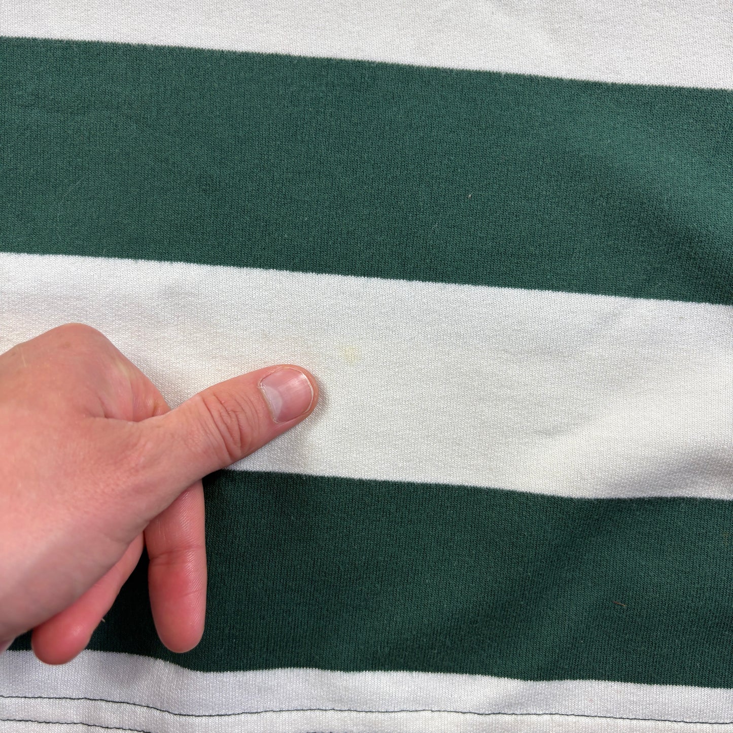 Vintage Green White Rugby Polo T-Shirt - S