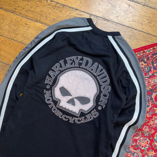 Vintage Harley Davidson Black Long Sleeve Graphic T-Shirt - S