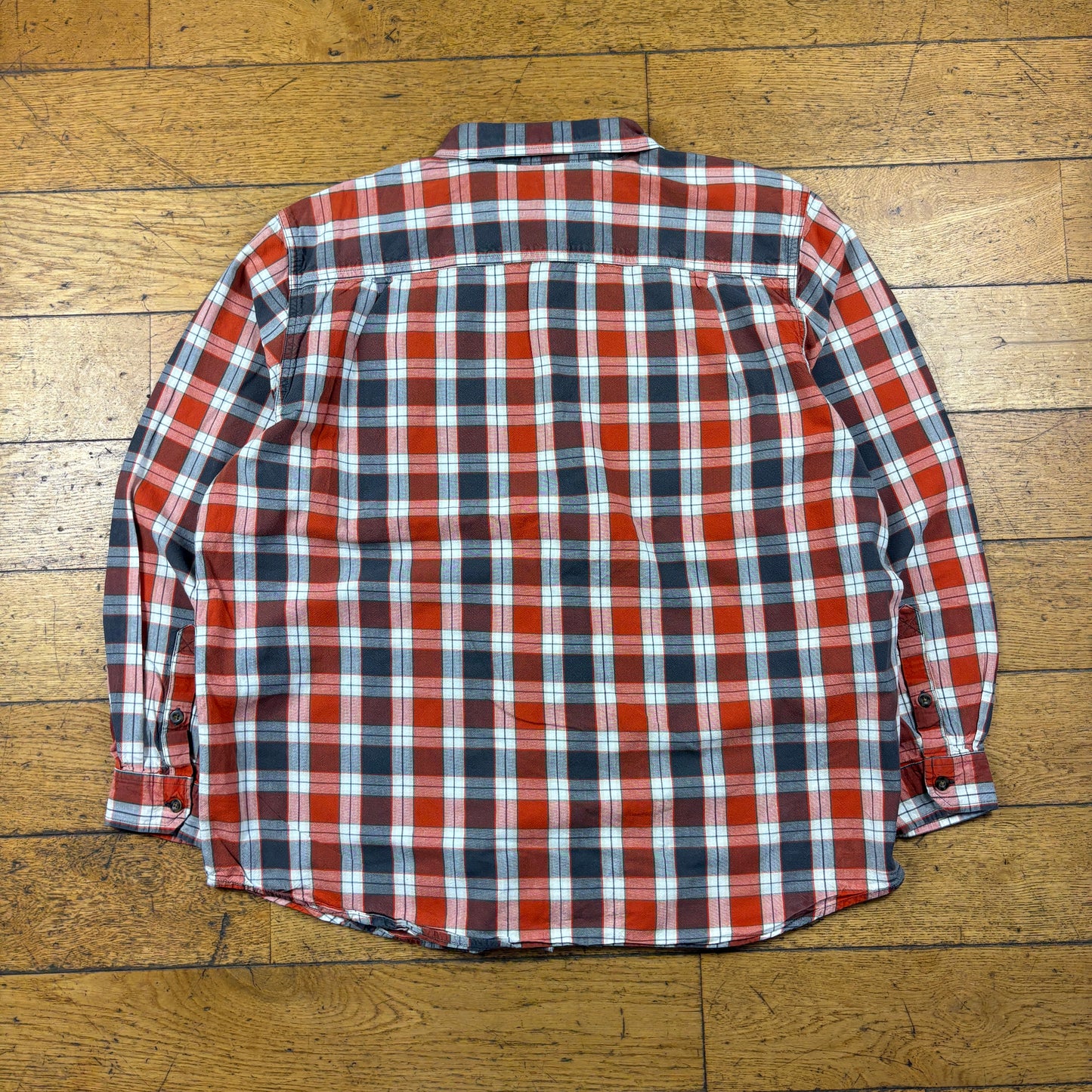 Vintage Carhartt Orange Check Workwear Shirt - XL