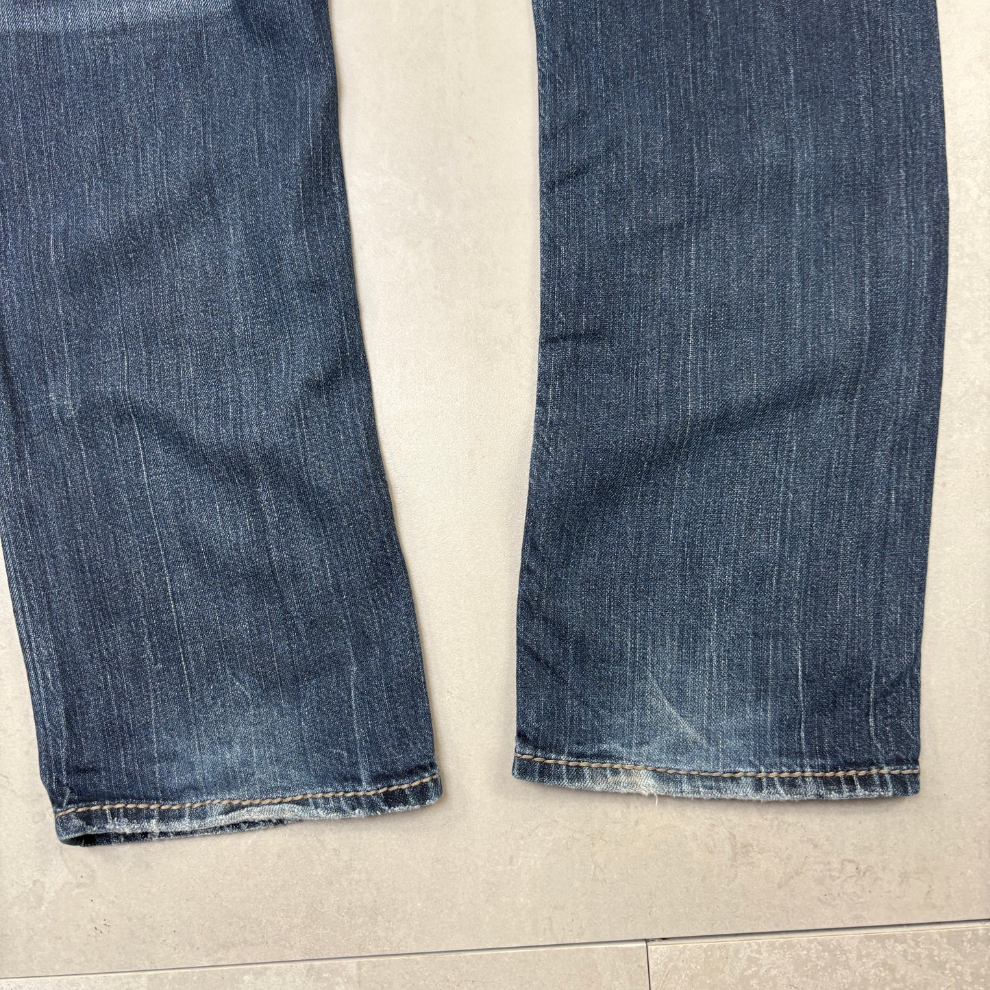 Vintage Silver Jeans Embroidered Hip Hop Blue Straight Jeans - 32
