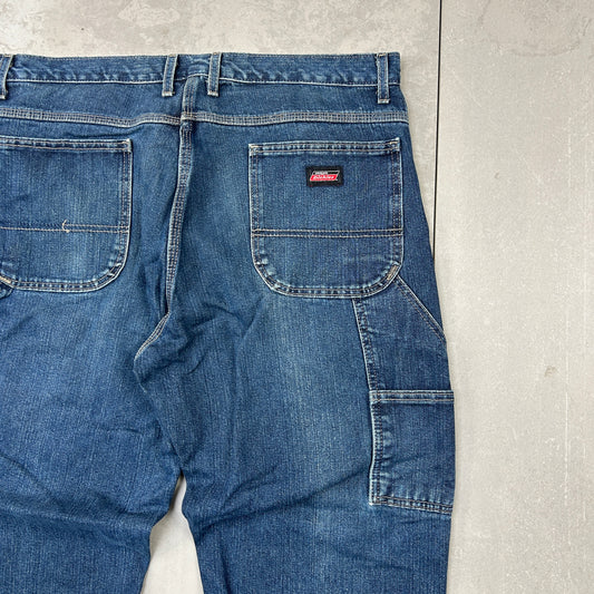 Vintage Dickies Blue Workwear Carpenter Baggy Jeans - 40