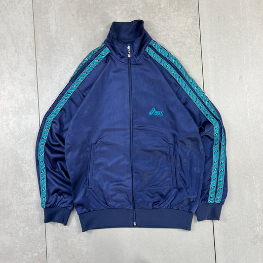 Vintage Asics Navy Full Tracksuit - M