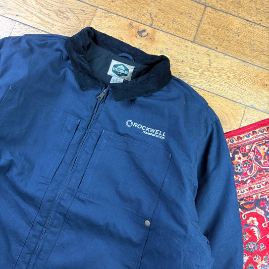 Vintage Navy Carhartt Chore Style Workwear Jacket - 4XL