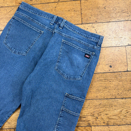 Vintage Dickies Workwear Carpenter Blue Baggy Shorts - 36