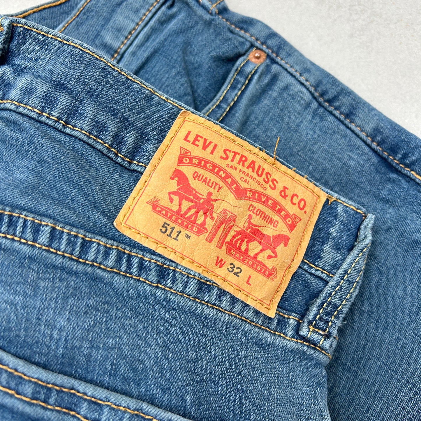 Vintage Levis 511 Blue Denim Shorts - 30