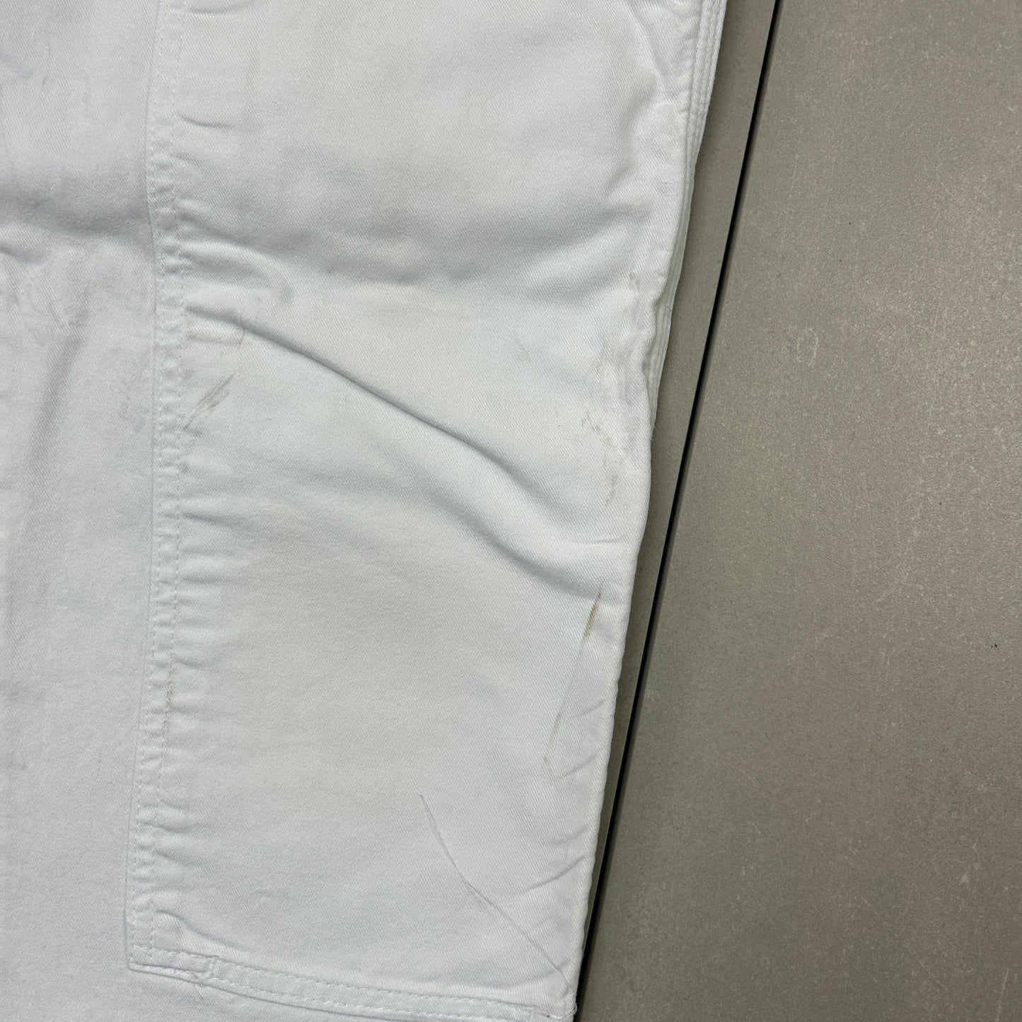 Vintage Dickies Workwear Carpenter Baggy White Trousers - 34