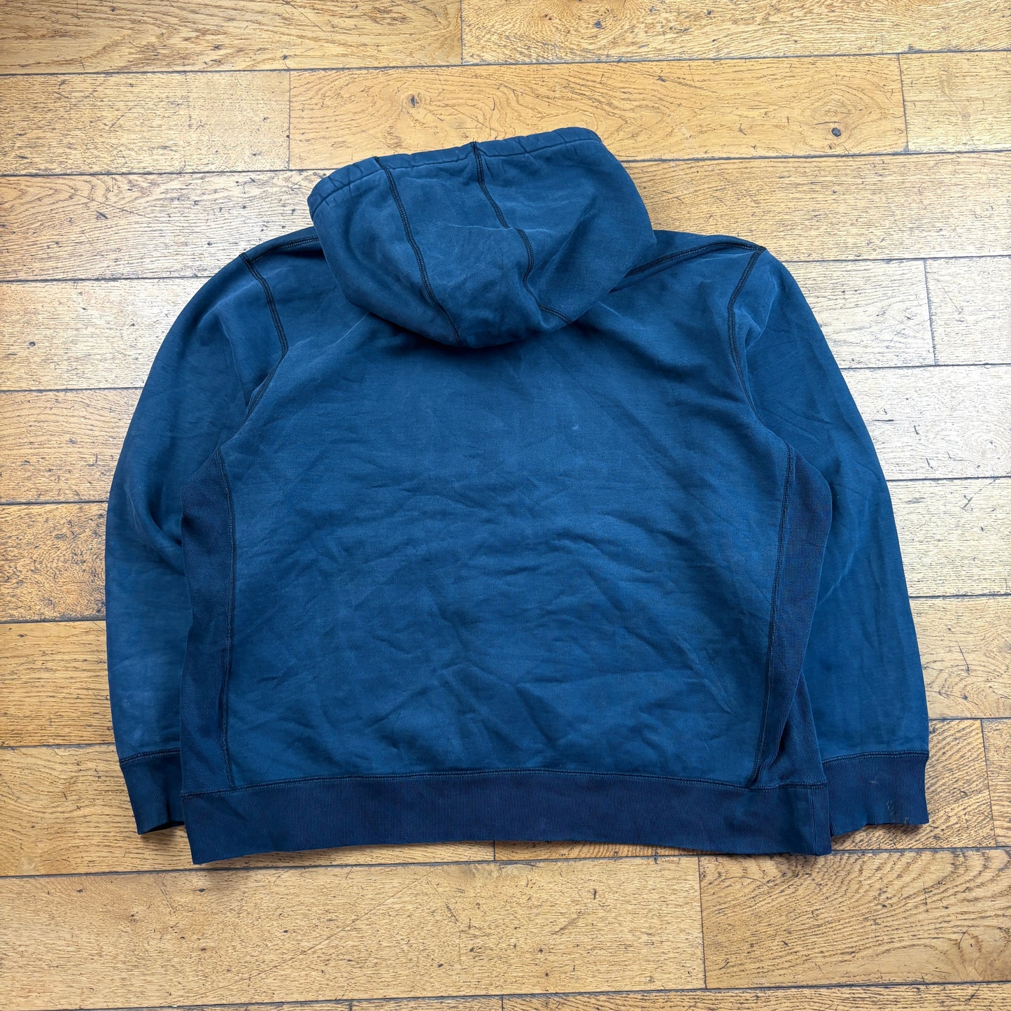 Vintage Nike Air Heavyweight Navy Embroidered Hoodie Sweatshirt - XXL