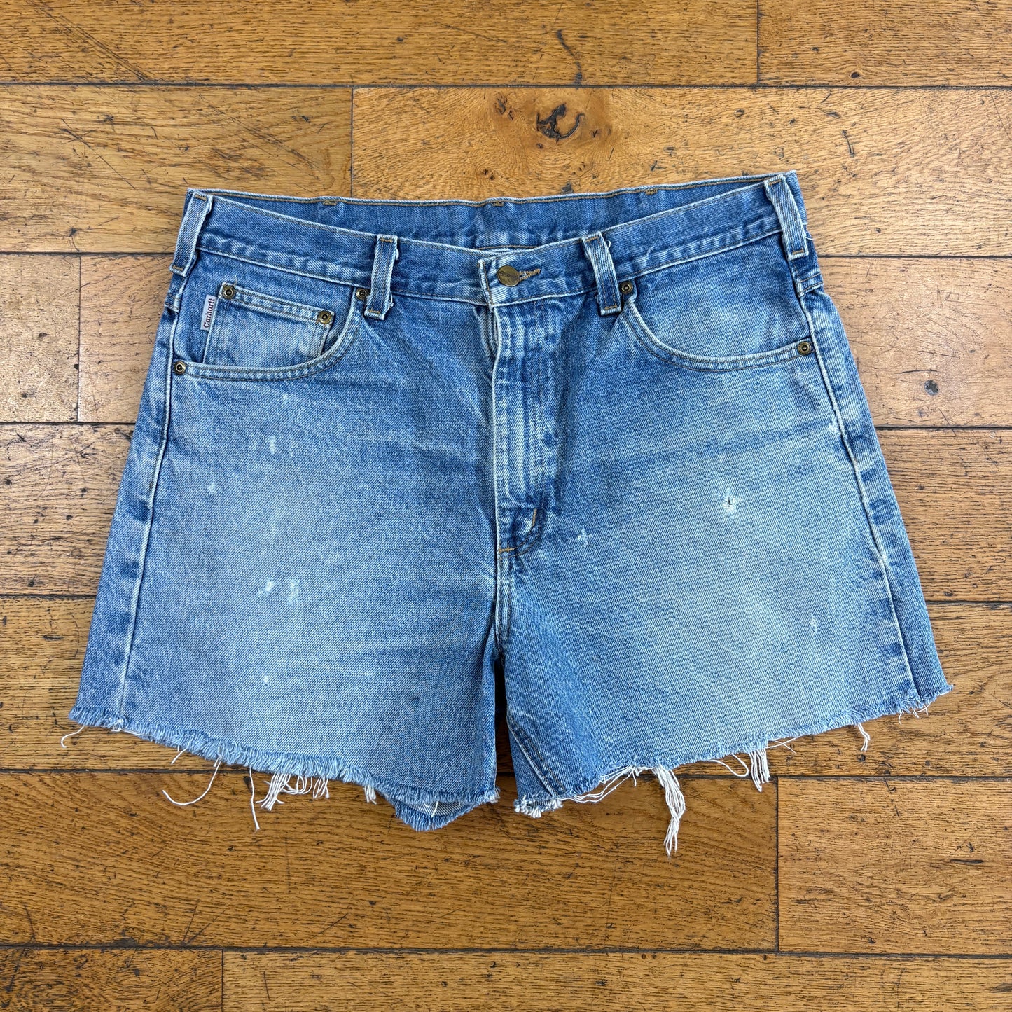 Vintage Carhartt Workwear Blue Baggy Carpenter Shorts - 36