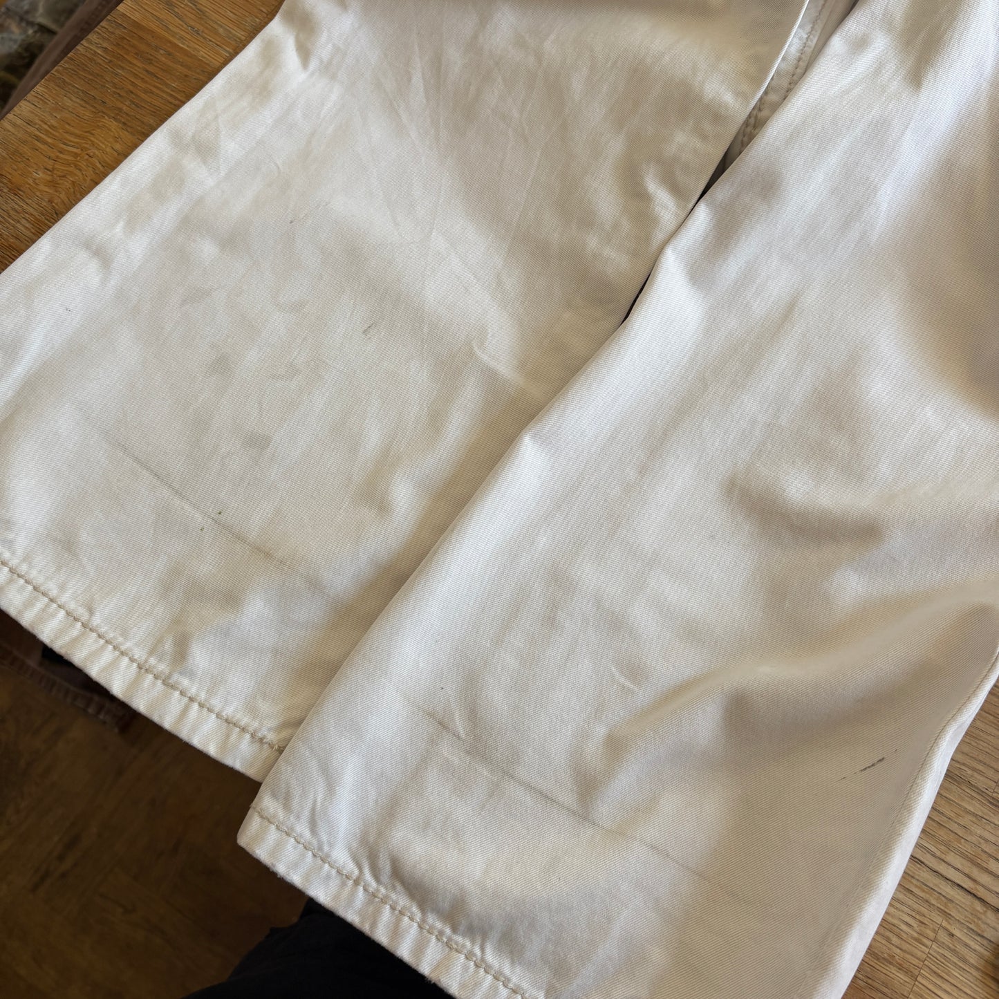 Vintage Rock Revival White Embroidered Y2K Hip Hop Baggy Jeans - 36L